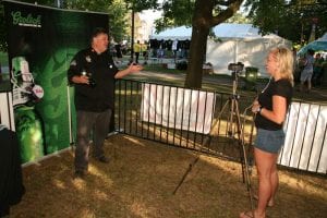 BBQ Guru & Cookbook Author, Ted Reader participating in Grolsch "Make Your Mark" campaign within the lounge.