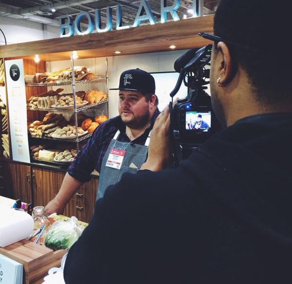 Behind the scenes with Rodney Bowers at the Boulart Booth.