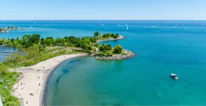 Aerial view of Scarborough Bluffs