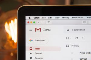 Gmail is open in a Macbook Safari browser