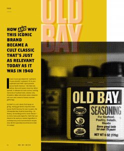 OLD BAY magazine article for Club House for Chefs