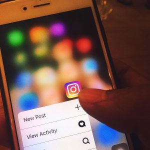 Instagram is opened on an iPhone device